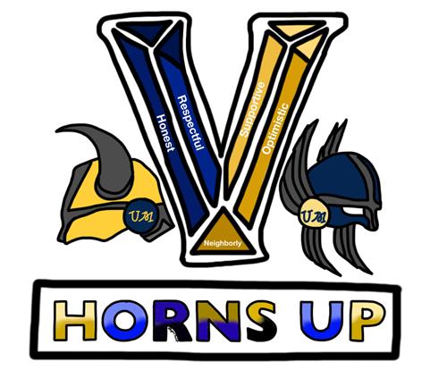HORNS UP